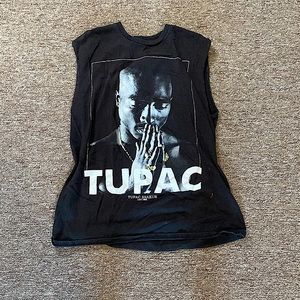 Vintage Black Tupac Muscle Shirt